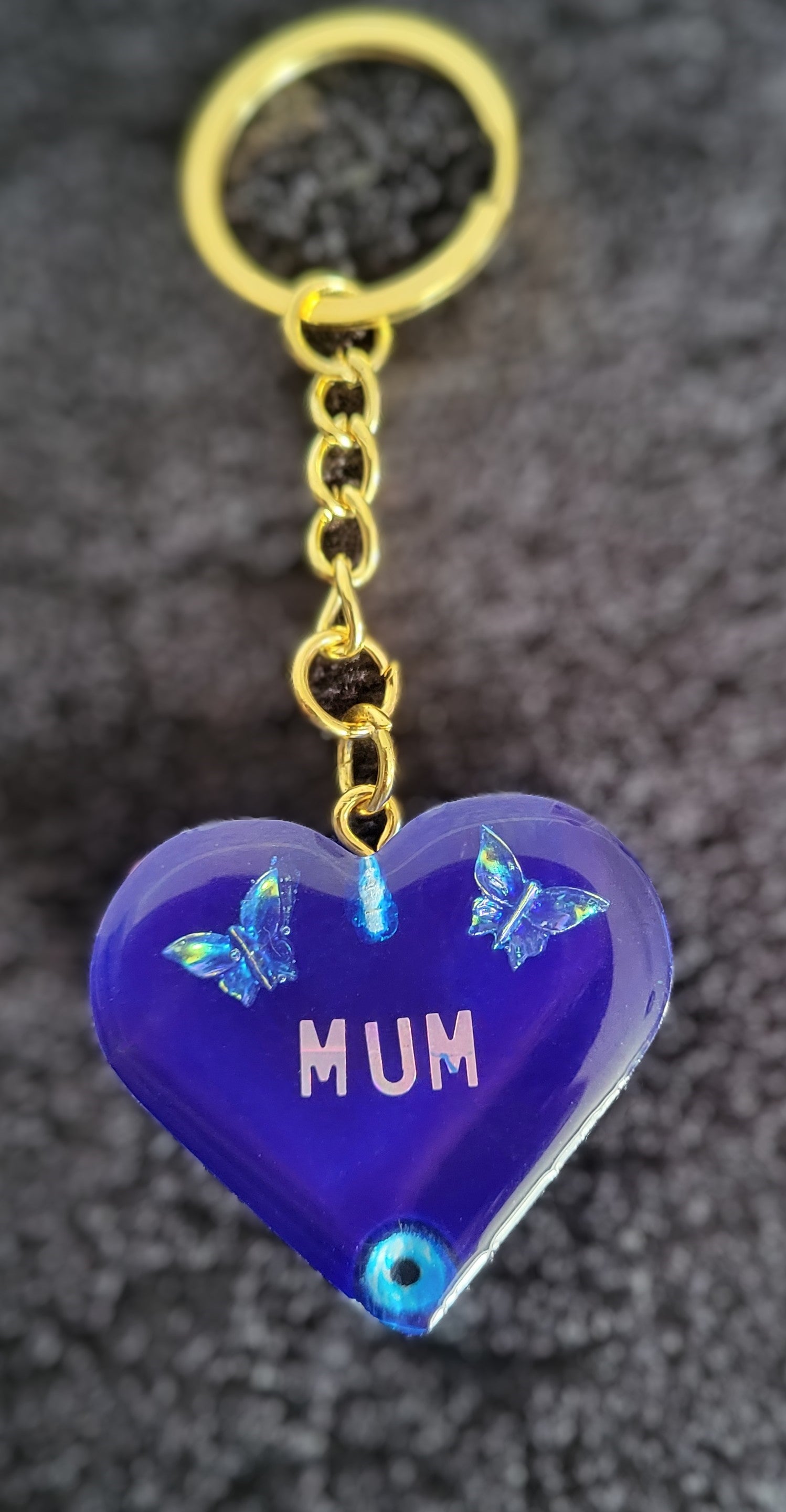 Custom Heart-Butterfly Keyring 2