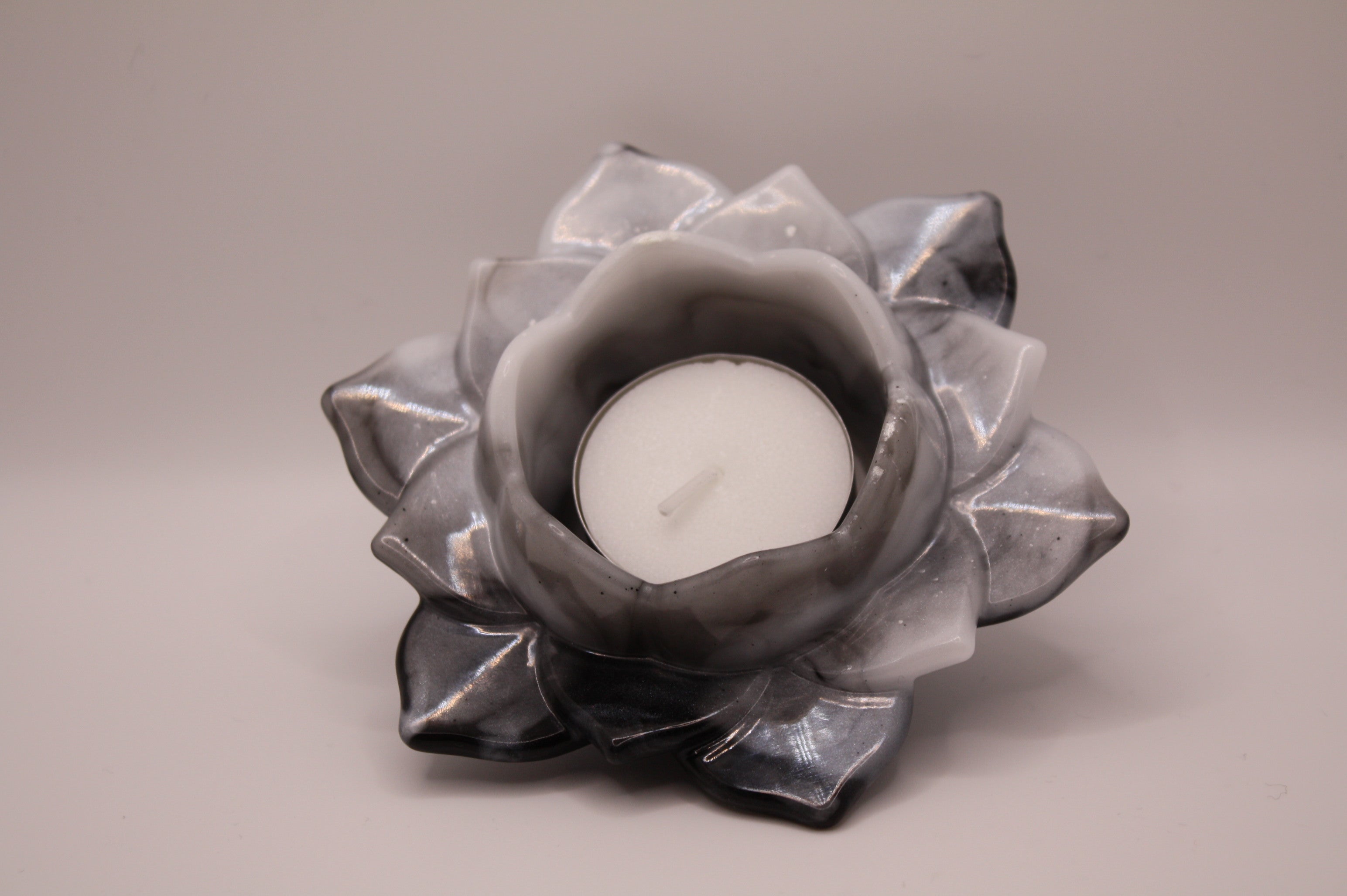 Marble Lotus Design Candle Holder 3